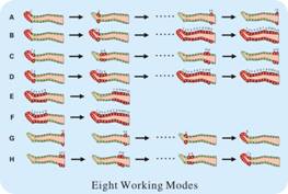 Treatment Mode: Default 8 treatment modes,one or multi-modes independent assortment according to patient's condition(For example,A+B+C,A+B+G,etc.)